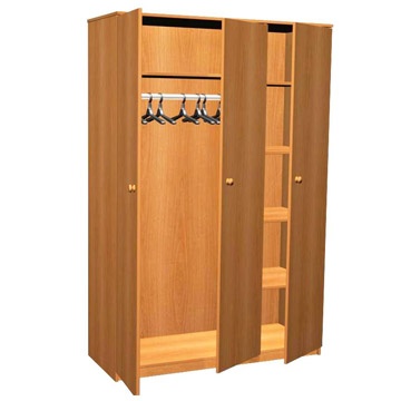 Шкаф для одежды комбинированный 3-створчатый